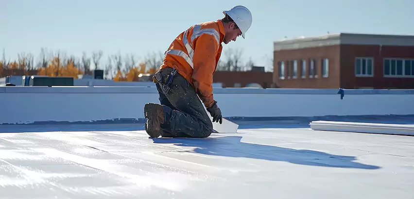 Flat Roof Drain Installation in Glenview