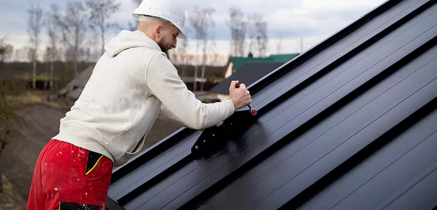 Tin Roof Ridge Cap Installation in Glenview
